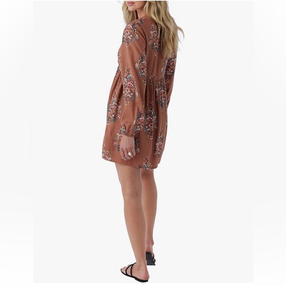 O'NEILL Long Sleeve Mini Dress floral and Casual Short Length Dresses for Women - Picture 3 of 6